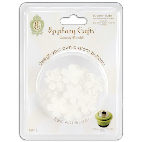 Bottoni Autoadesivi Epiphany Button Studio 20/Pkg-Fiore 20
