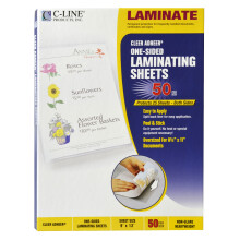 C-Line CLI65004 Laminating Sheets, Nonglare Film, 9 in. x 12 in., 50-BX, Clear