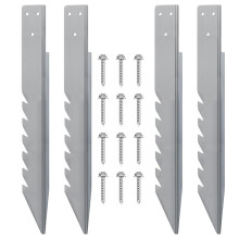 4-teiliges Zaunpfosten-Anker-Set, Zaunpfosten-Reparaturpfähle,