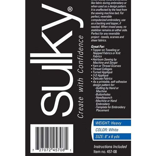 Sulky Sticky Fabri-Solvy Stabilizer 8'X6yd- 2