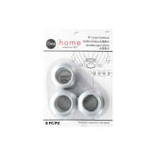 Dritz 1", Occhi di vetro nichelati per tende, Confezione da 8