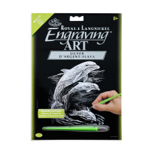 Engraving Art Silver - Dolphins
