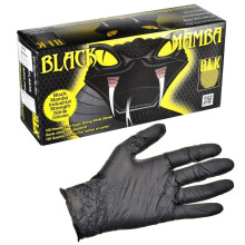 Black Mamba Nitrile Workshop Gloves : Box of 100 : XL