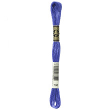 DMC Mouline floss/skein for sewing/embroidery - 8 metres - 798 - Delft Blue, Dark
