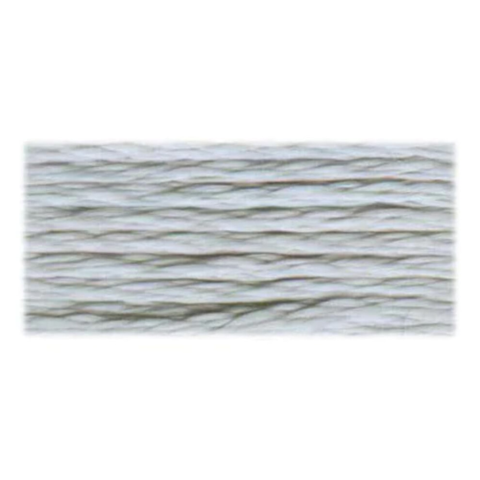 Dmc Satin Floss/Skein For Sewing/Embroidery - 8 Metres - 415 - Pearl Gray White