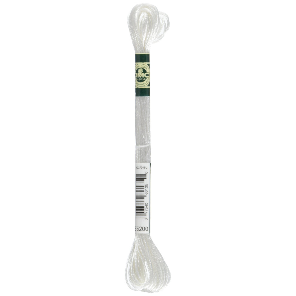 Dmc Satin Floss/Skein For Sewing/Embroidery - 8 Metres - 5200 - Snow White
