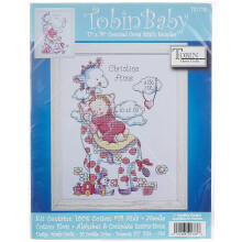 Tobin Giraffe Girl, Kit Punto Croce 11 x 14, Multi