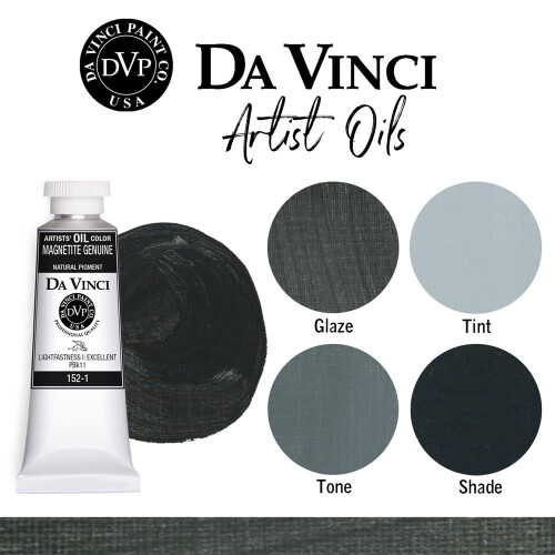 DA VINCI PAINTS Professionele Kunstenaars Olieverf, Magnetiet Echte, 37mL 1
