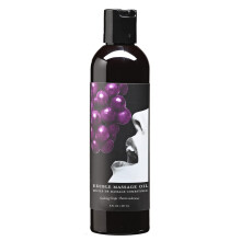 Uva con olio da massaggio commestibile per il corpo terrestre - 8 once fluide oz. - Semi di canapa, mandorle, vinaccioli, albicocca e olio di vit