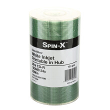 Spin-X 100 24x Mini CD-R Supporti vergini 22Min 193MB Hub a getto d'inchiostro bianco