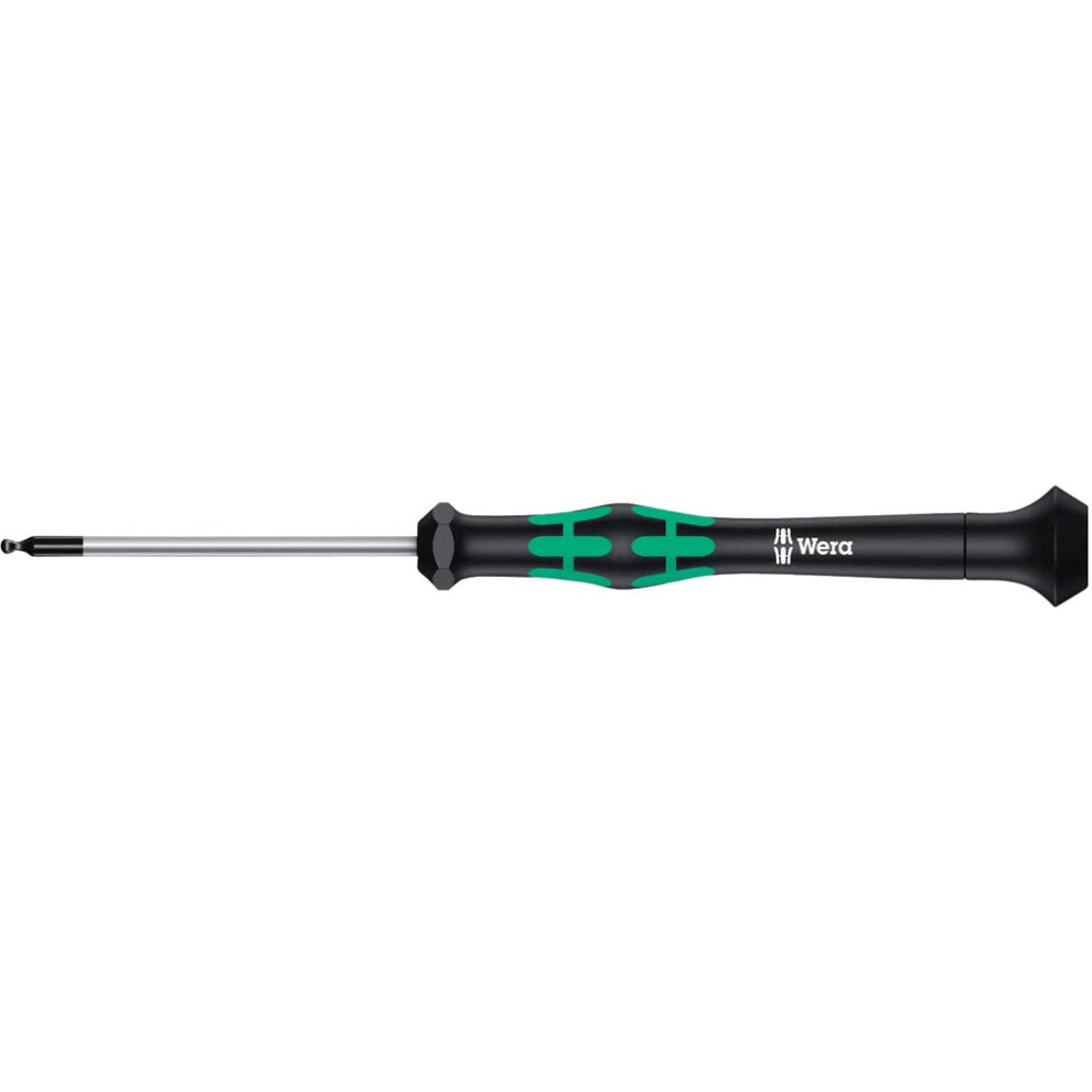 1 Pack - Wera 05118092001 Kraftform Micro Series 2052 Screwdriver Ball End Hex 2.0 x 60mm
