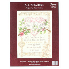 Imaginating Counted Cross Stitch Kit 7.25"X10"-All Because Wedding (14 Count) I2571