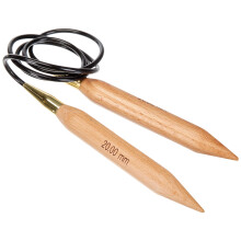 KnitPro 120 cm x 20 mm Basix Fixed Circular Needles, Birch
