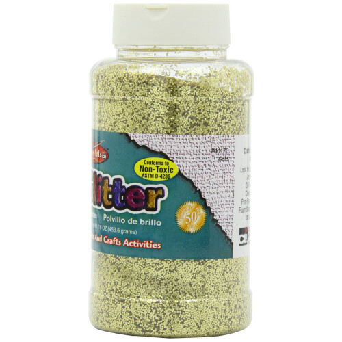 GLITTER 16 OZ BOTTLE GOLD 1