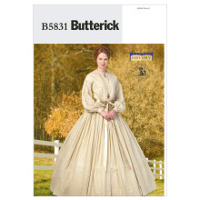 Butterick Patterns B5831 Size B5 8-10-12-14-16 Misses' Dress, Pack of 1, White