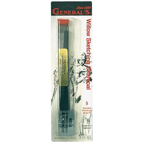 General Pencil Weiden-Skizzenkohle Stifte 5/Pkg