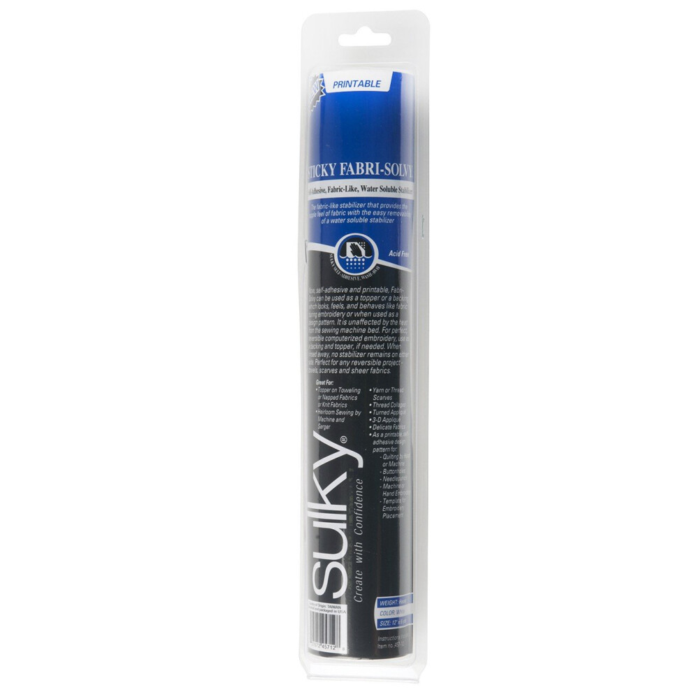 Sulky Sticky Fabri-Solvy Stabilizer-12"X6yd 457-12