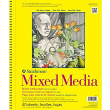 Strathmore Mixed Media Vellum Spiral Paper Pad 11"X14"-40 Sheets 62362110