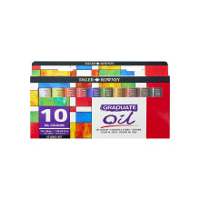 Daler Rowney 117900100 Graduate Oil Selection Set 38ml) (Pack of 10) - Multicolor