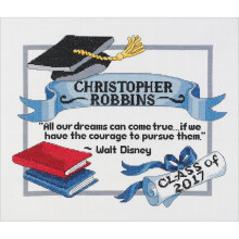 Janlynn Counted Cross Stitch Kit 13"X10"-Graduation Dreams (14 Count)