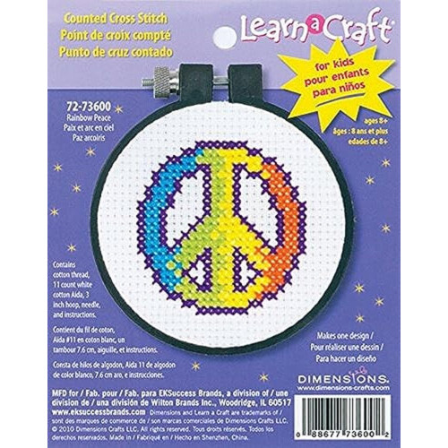 D72-73600 - Dimensions Learn-a-craft - Count X Stitch: Rainbow Peace