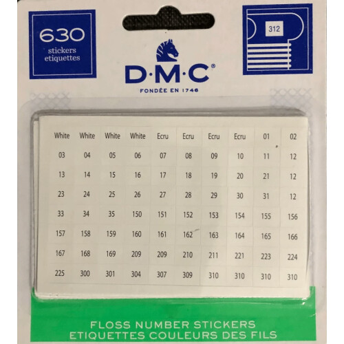 DMC DMC Αυτοκόλλητα Αριθμών, 630/Πακέτο