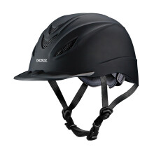 Troxel Intrepid Selle Casque d'quitation Profil bas rglable Design quipement d'quitation de scurit Taille L (7-1/4-7-3/8) Noir