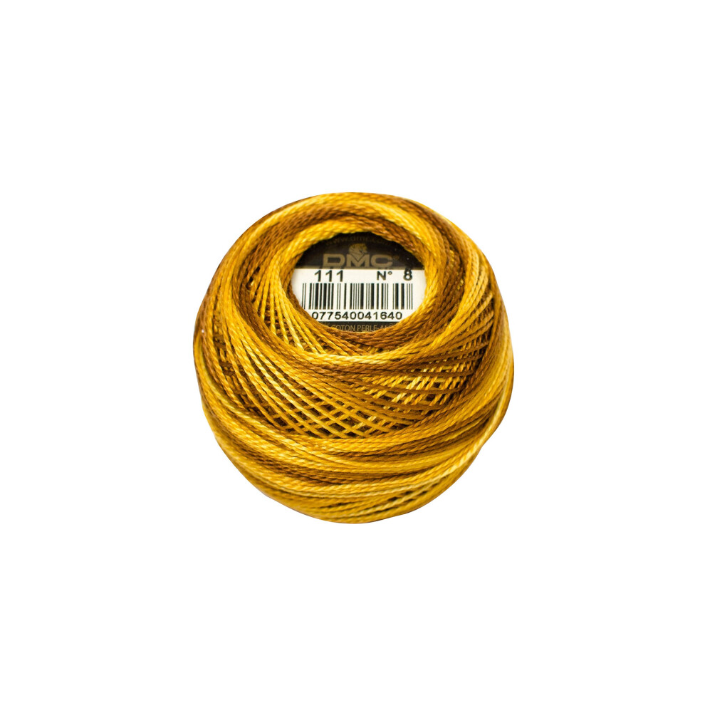 Dmc Pearl Cotton Ball Size 8 87Yd-Variegated Mustard 116 8-111 White