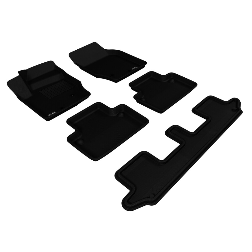 3D Maxpider L1vv00401509 Kagu 1St, 2Nd & 3Rd Row Floor Mat For 2003-2014 Volvo Xc90 - Black 842132023003