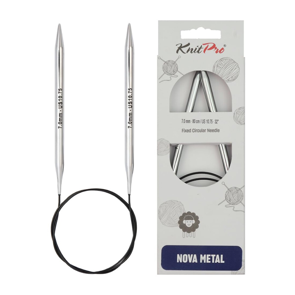 Knitpro Silver 40 Cm X 7 Mm Nova Fixed Circular Needles,