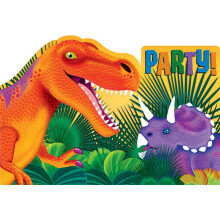 Cartes Postales Invites Dinosaurs Préhistoriques, Souvenir de Fête