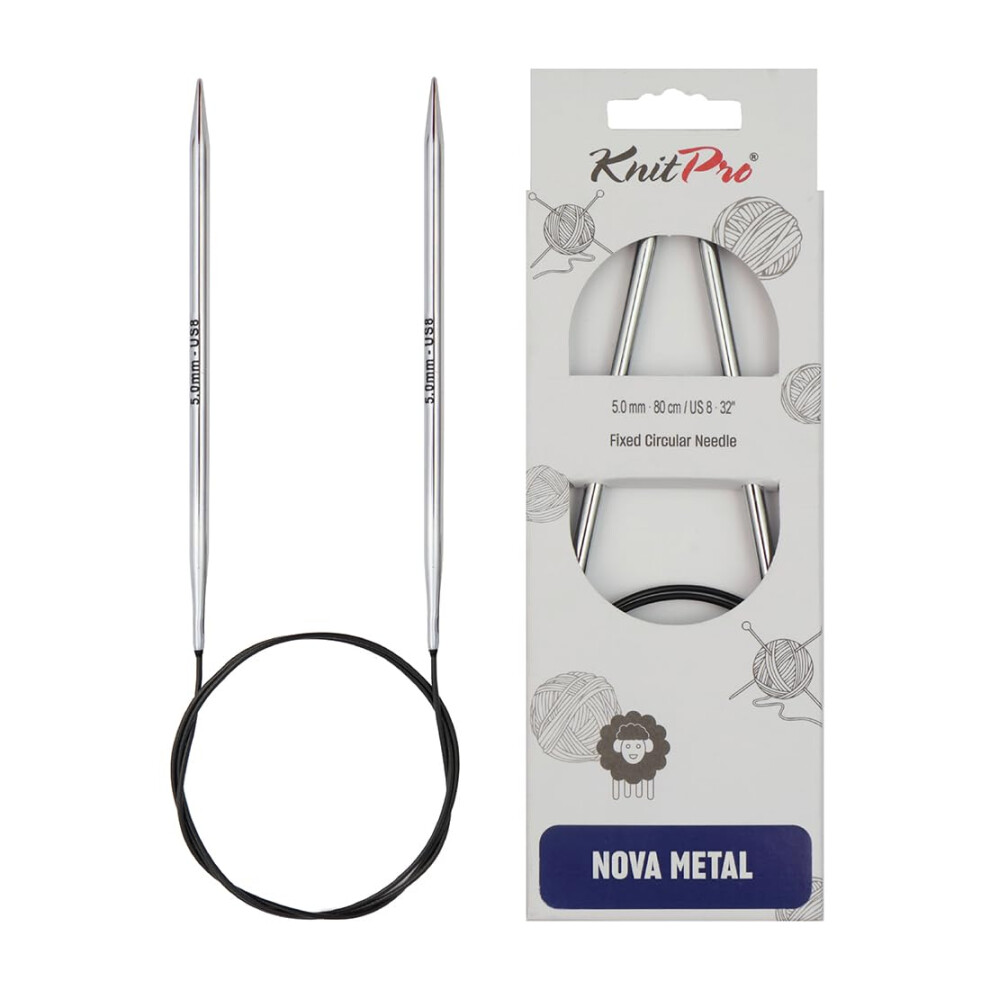 Knitpro Silver 40 Cm X 5 Mm Nova Fixed Circular Needles,