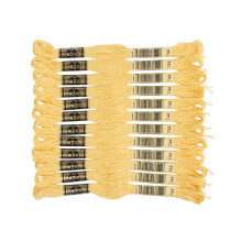 DMc 6-strengs broderi bomuld Floss Bleg gul