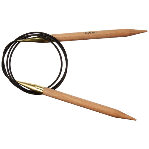 Basix Birch Knitting Pins Circular Fixed: 100cm x 10.00mm