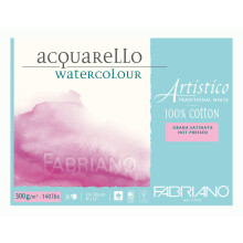 Fabriano Artistico 140 lb. Hot Press 20 vel blok 9x12"""" - traditioneel wit (30002330)