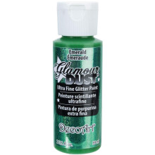 Peinture pailletée DecoArt GLAMOUR DUST ÉMERAUDE, Multicolore