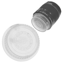 Fotodiox Designer (helder) lensachterdop Compatibel met Canon EOS EF- en EF-S-lenzen