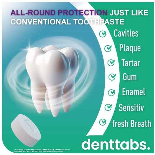 Denttabs tabletter för tandrengöring 125 st. 1