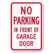 SmartSign """"Parkolni tilos a garzsajt elott"""" tbla | 12"""" x 18"""" alumnium