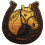 Graphique Dust Horse fer  cheval questre brod fer sur patch 1
