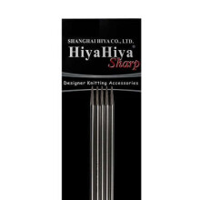 HiyaHiya Double Point 6 tommer (15 cm) skarpe st?lstrikkepinde (s?t med 5) St?rrelse US 2,5 (3 mm) HISSTDP6-2,5