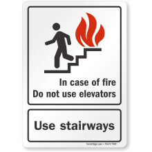 SmartSign - U1-1021-ND_5x7 Tuz esetn Ne hasznljon liftet Hasznljon lpcsoket. 5"""" x 7"""" laminlt vinil 5""""x7"""" vinil cmke