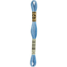 DMC 117-93 6-strengs broderi bomuldstr?d broget kornblomst bl? 8,7-yard
