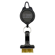 EZ Brush Ultimate Golf Brush Clip nera sullo strumento per la pulizia delle mazze Nuovo