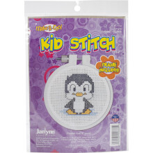 Janlynn Kid Stitch 11 Count Mini Kreuzstich Kit Penguin, 3-Zoll