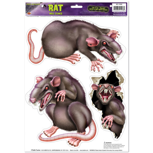Rats Peel 'N Place Party Accessory (1 count) (3/Sh) 1
