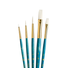 Synthetic White Taklon Real Value Brush Set-5/Pkg