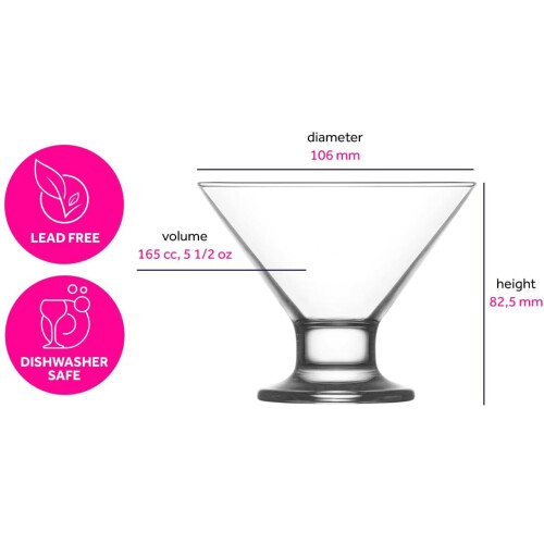 6x Ice Cream Dessert Pudding Appetizer Glass Serving Bowls, 165ml 1