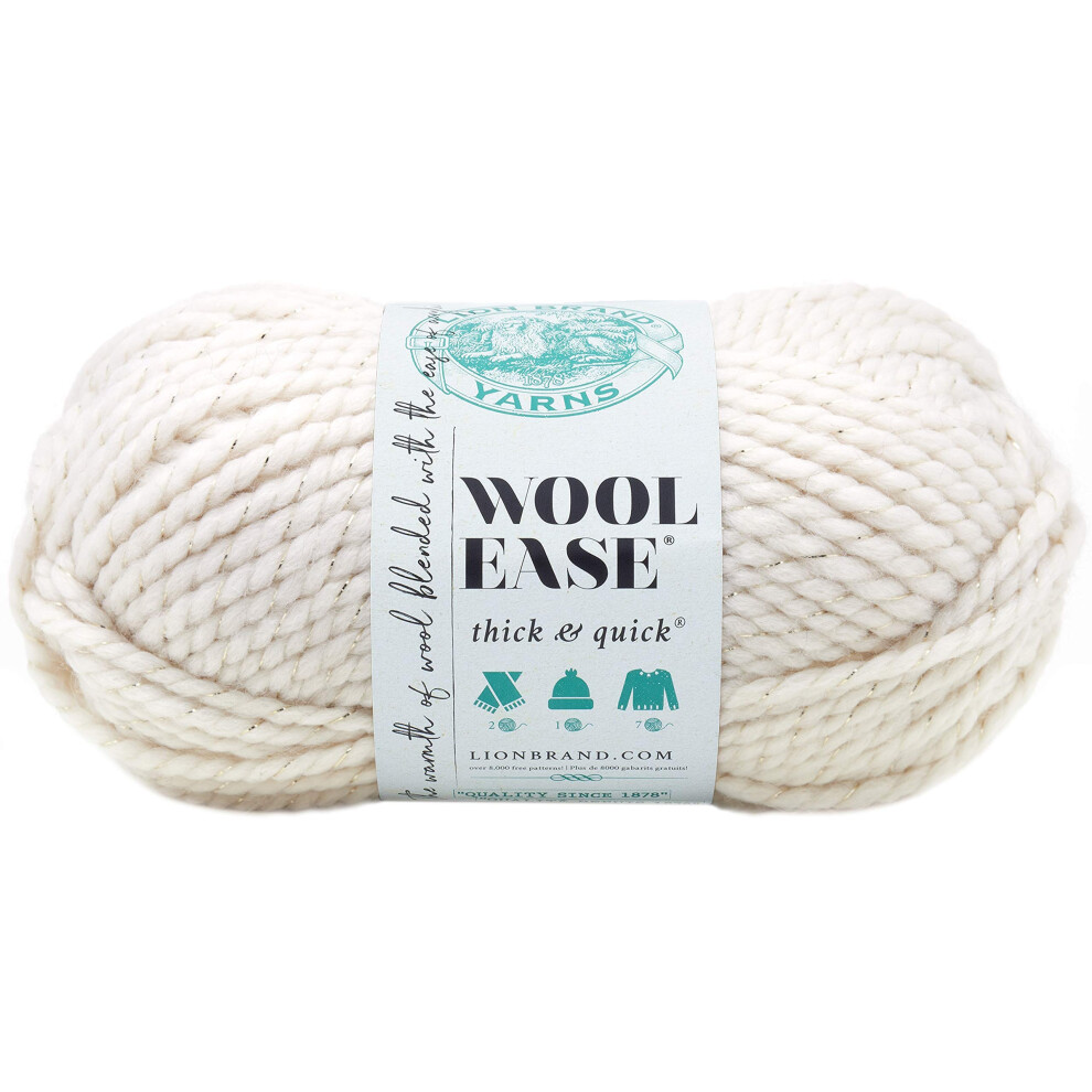 Lion Brand Wool-Ease Thick & Quick Yarn-Starlight - Metallic