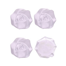YAKA 20 stuks handgemaakte stereostof rozenbloemen voor doe-het-zelf hoofdtooi bloemen hoofdbanden clips roos bruiloft decor haarstrik applicatie